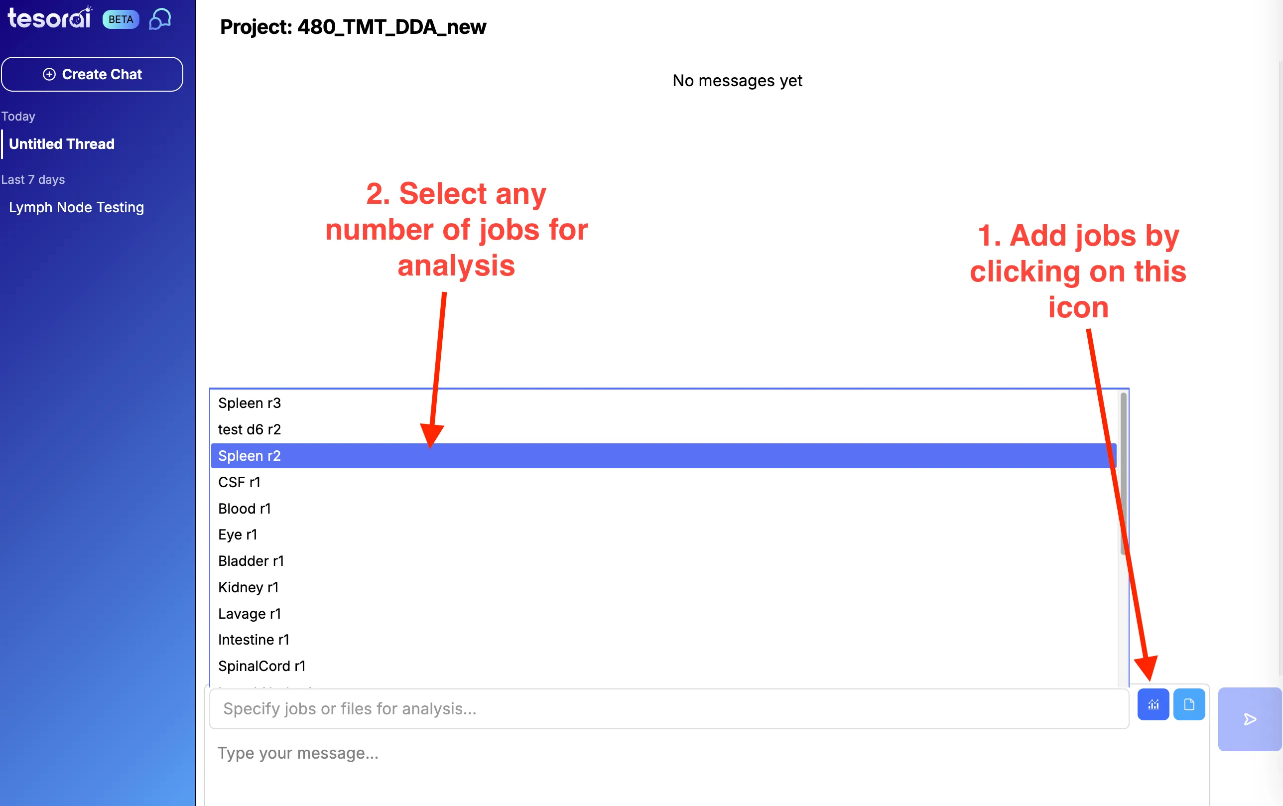 Launch workspace Chat